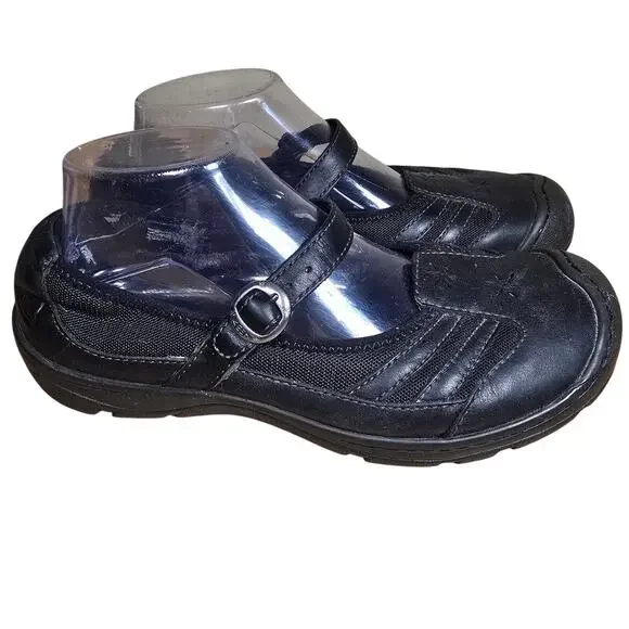 Keen Black Leather Mary Jane Flats Sandals Womens US Size 10 EU 40.5 Activewear - Picture 2 of 8